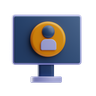 3d computer user logo