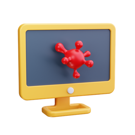 컴퓨터 바이러스  3D Icon