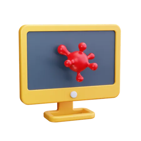 컴퓨터 바이러스  3D Icon