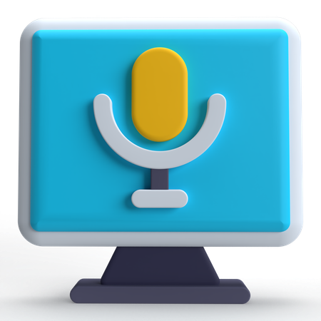 Computer Voice  3D Icon