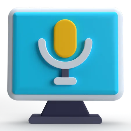 Computer Voice  3D Icon