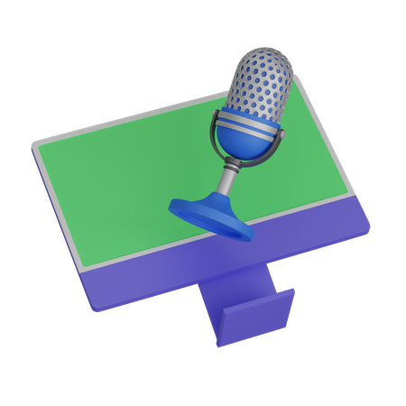 Computer voice  3D Icon