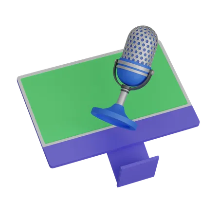 Computer voice  3D Icon