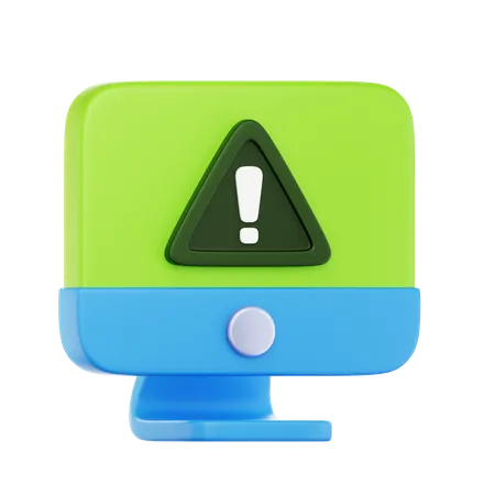 Computer Warning  3D Icon