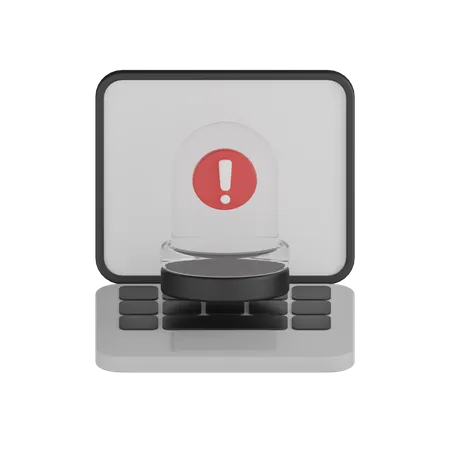 Computer Warning  3D Icon