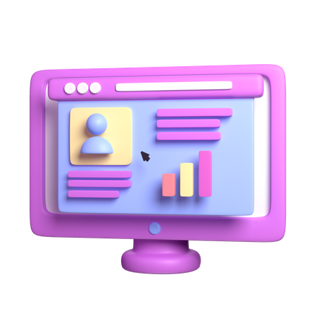 Computer Web  3D Icon