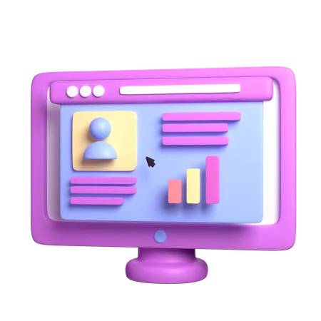 Computer Web  3D Icon