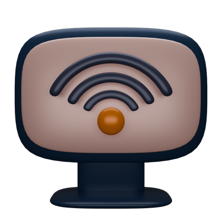 Computer Wifi  3D Icon