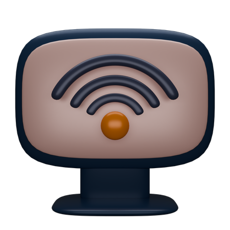 Computer Wifi  3D Icon