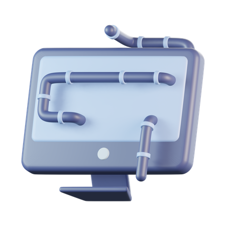 Computer Worm  3D Icon