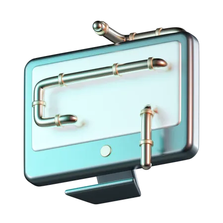 Computer Worm  3D Icon