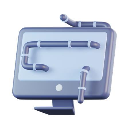 Computer Worm  3D Icon
