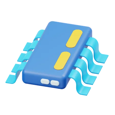 Computerchip  3D Illustration