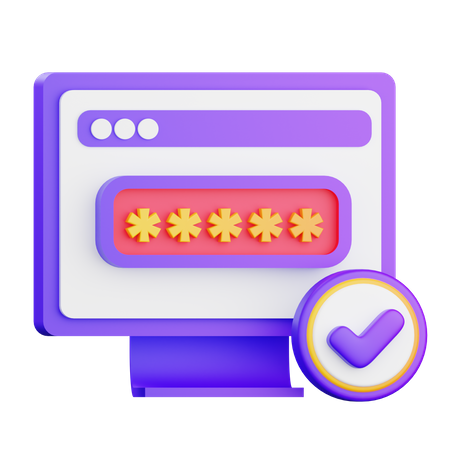 Computerkennwort  3D Icon