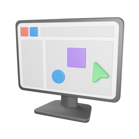 Computerbildschirm  3D Icon