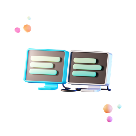 Computernetzwerk  3D Icon