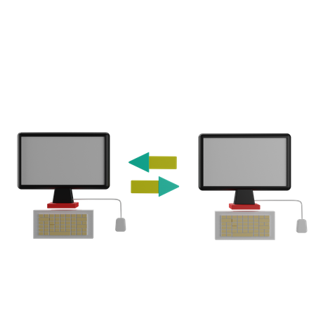 Computers Connected  3D Icon