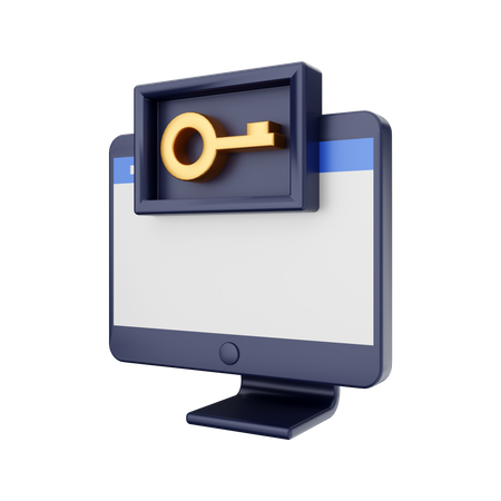 Computerschlüssel  3D Icon