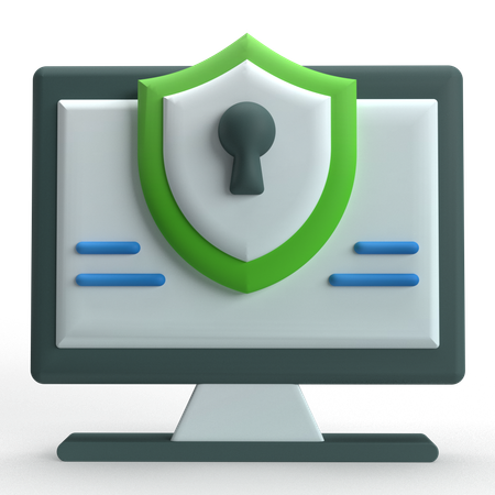 Computerschutz  3D Icon