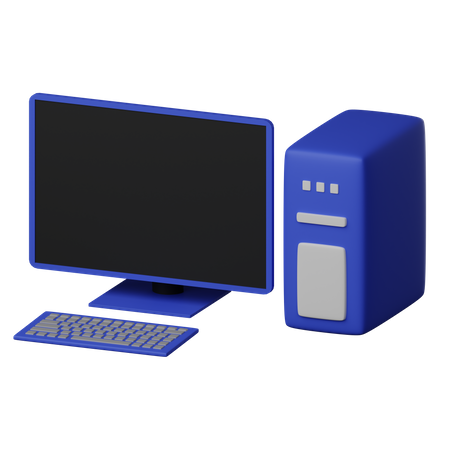 Computersystem  3D Icon