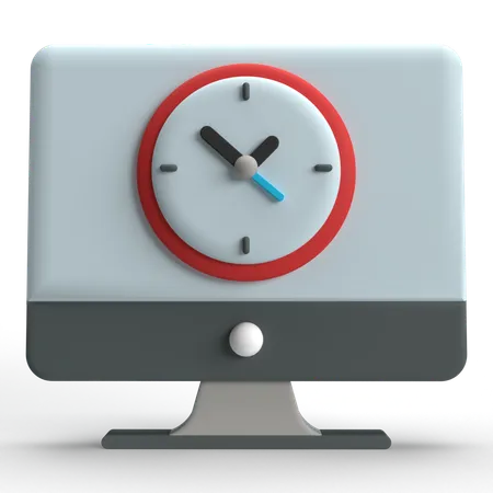 Computer-Uhr  3D Icon