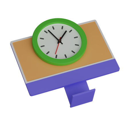 Computer-Uhr  3D Icon