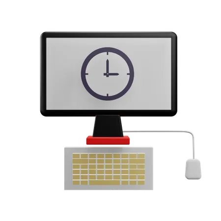 Computer-Uhr  3D Icon