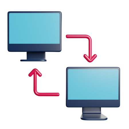 Computerverbindung  3D Icon