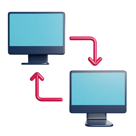 Computerverbindung  3D Icon