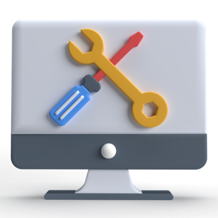 Computer-Wartung  3D Icon