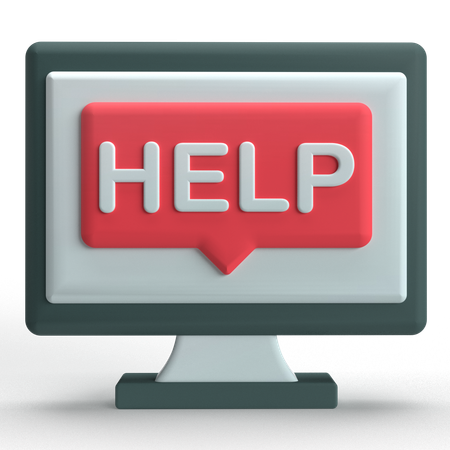 Computor Help  3D Icon