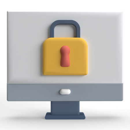 Computor Security  3D Icon