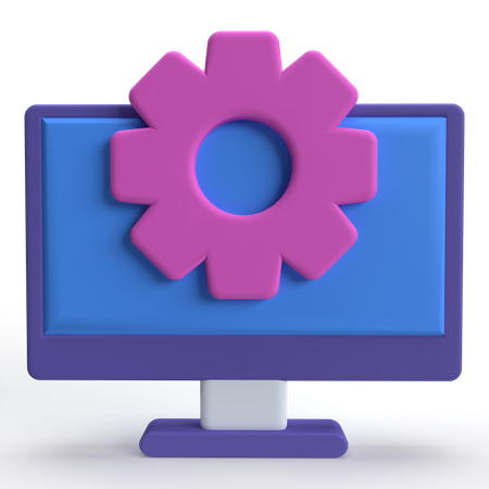 Computor Setup  3D Icon