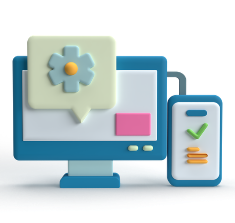 Computor Update  3D Icon