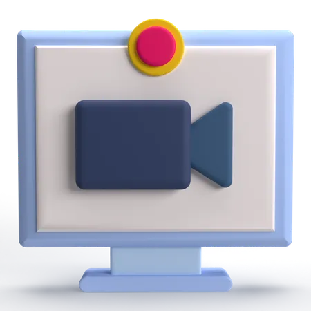 Computor Video  3D Icon