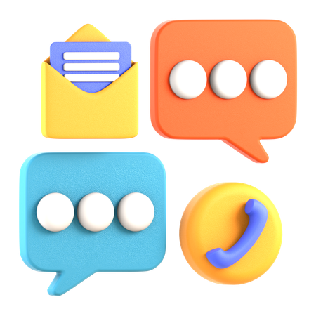 Comunicação  3D Icon