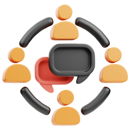 Comunicação da equipe  3D Icon