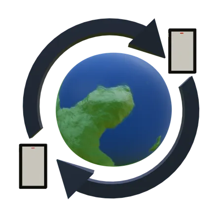 Comunicação global  3D Icon