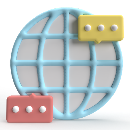 Comunicação global  3D Icon