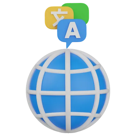 Comunicação mundial  3D Icon