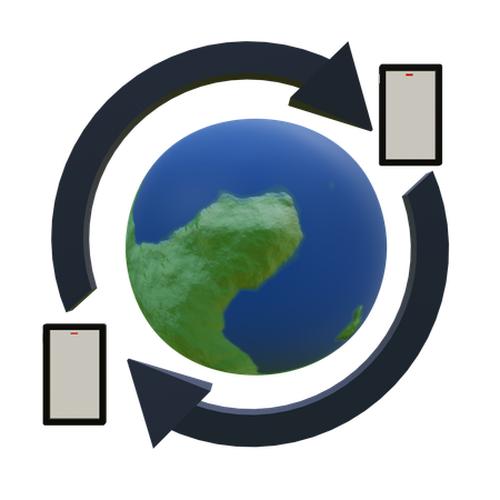 Comunicacion global  3D Icon