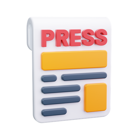Comunicados de imprensa  3D Icon