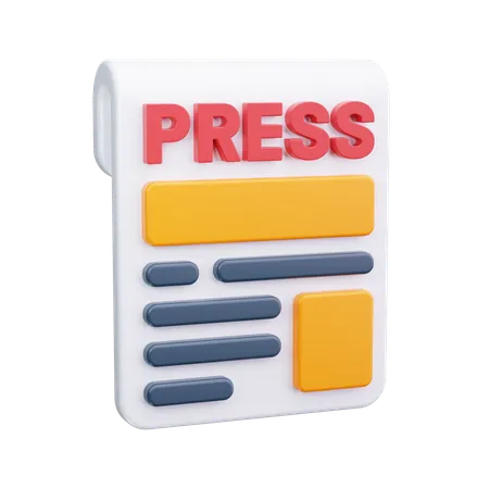 Comunicados de imprensa  3D Icon