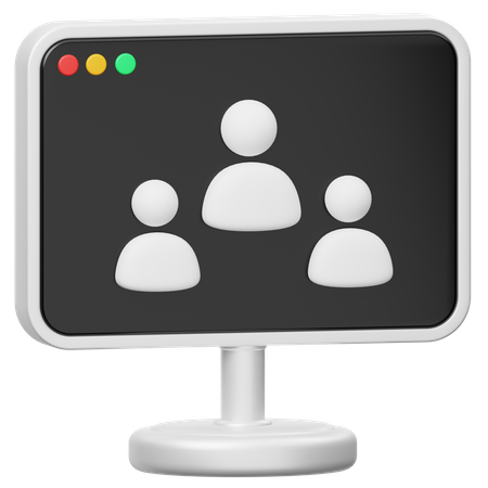 Comunidad online  3D Icon