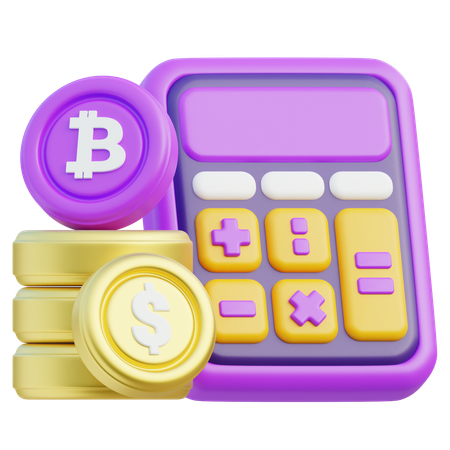 Conceito de calculadora financeira  3D Icon