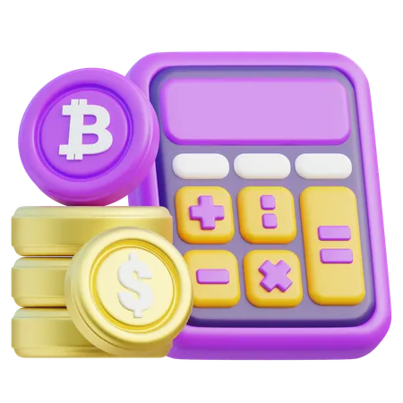 Conceito de calculadora financeira  3D Icon