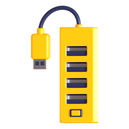 Concentrador usb  3D Icon