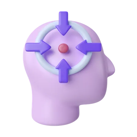 This Is Concentration 3 D Render Illustration Icon High Resolution Png File Isolated On Transparent Background Available 3 D Model File Format BLEND OBJ FBX And GLTF 3D Icon