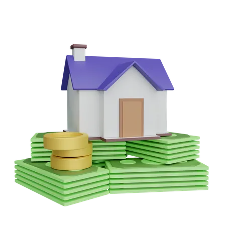 Concept de maison chère  3D Icon