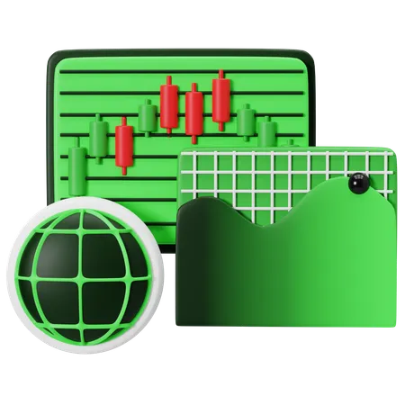 Conception d'interface de plateforme de trading innovante  3D Icon